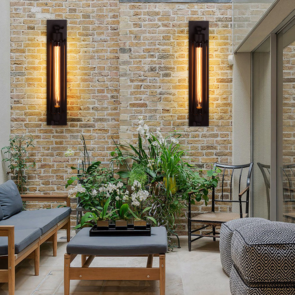 BRAMBLETON RUSTIC IRON WALL LANTERN