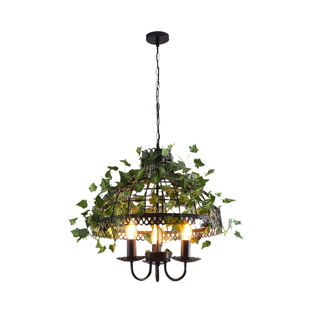 WOODLAND WHIMSY IRON VINE LIGHTING PENDANT