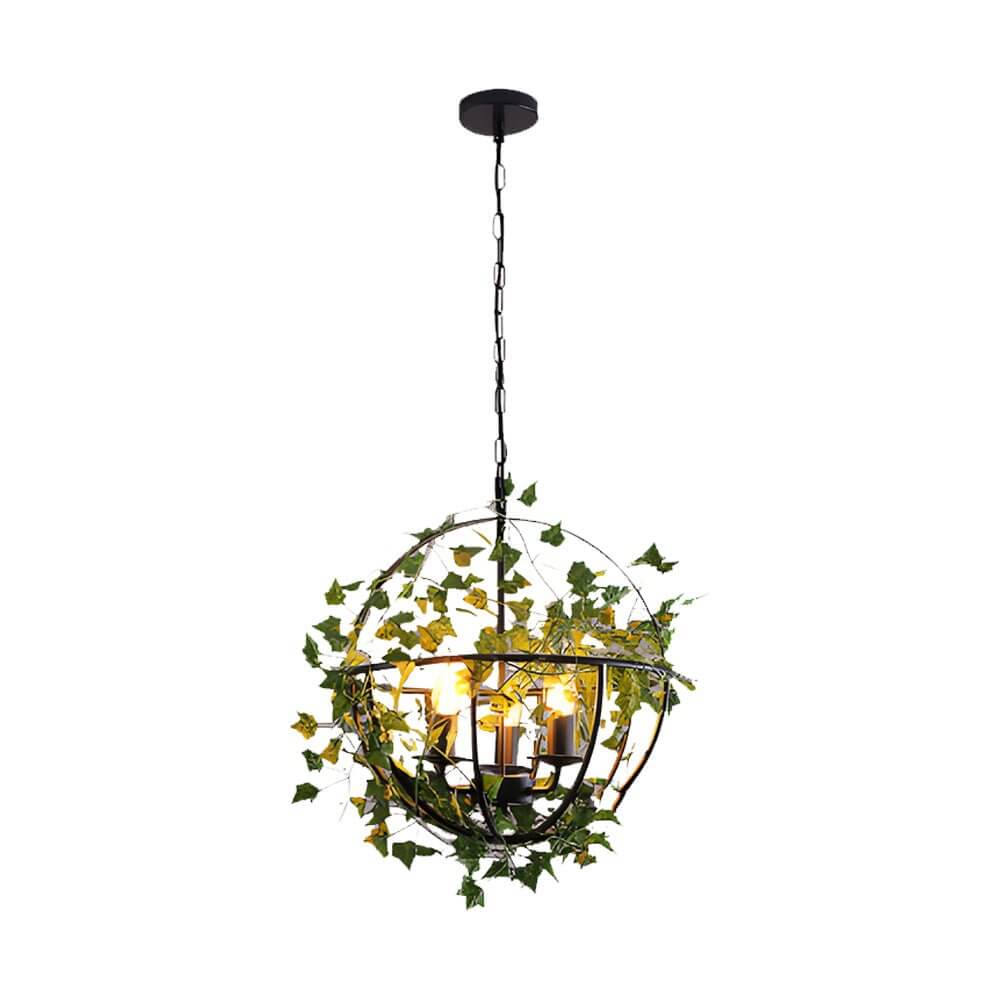 WOODLAND WHIMSY IRON VINE LIGHTING PENDANT