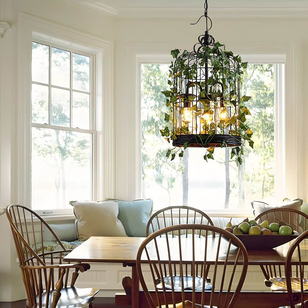 WOODLAND WHIMSY IRON VINE LIGHTING PENDANT