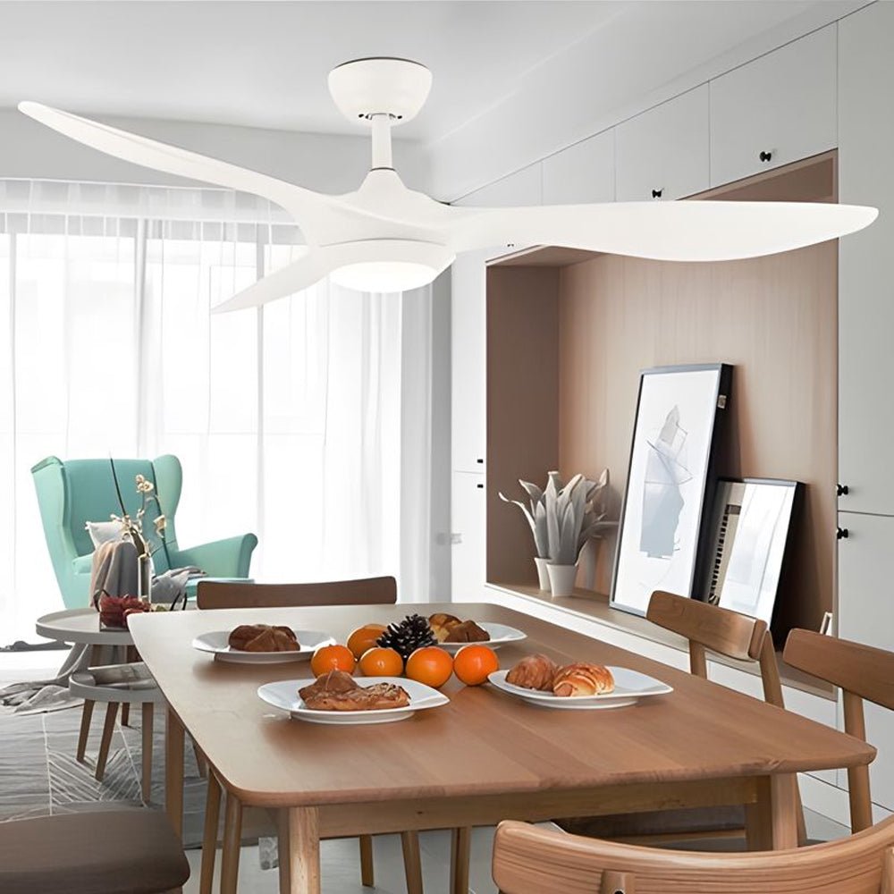 RAVENWOOD 52" TRIPLE-BLADE LED CEILING FAN WITH REMOTE CONTROL AND SIX ADJUSTABLE SPEEDS FOR LIVING SPACES