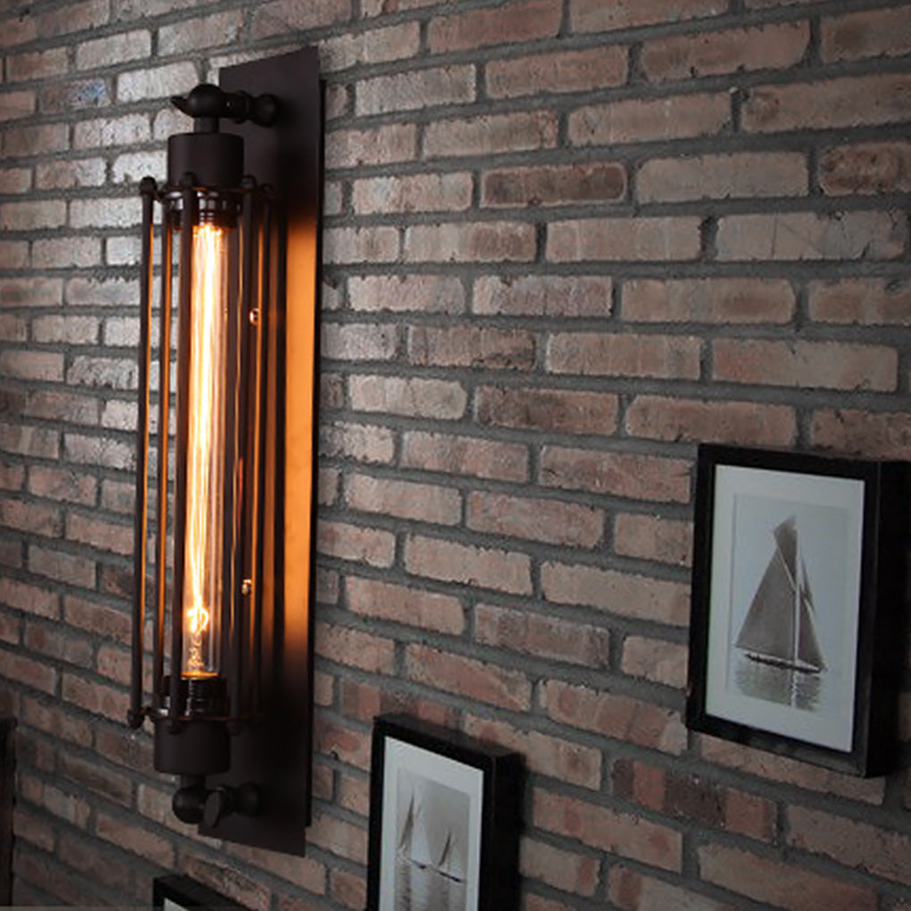 BRAMBLETON RUSTIC IRON WALL LANTERN