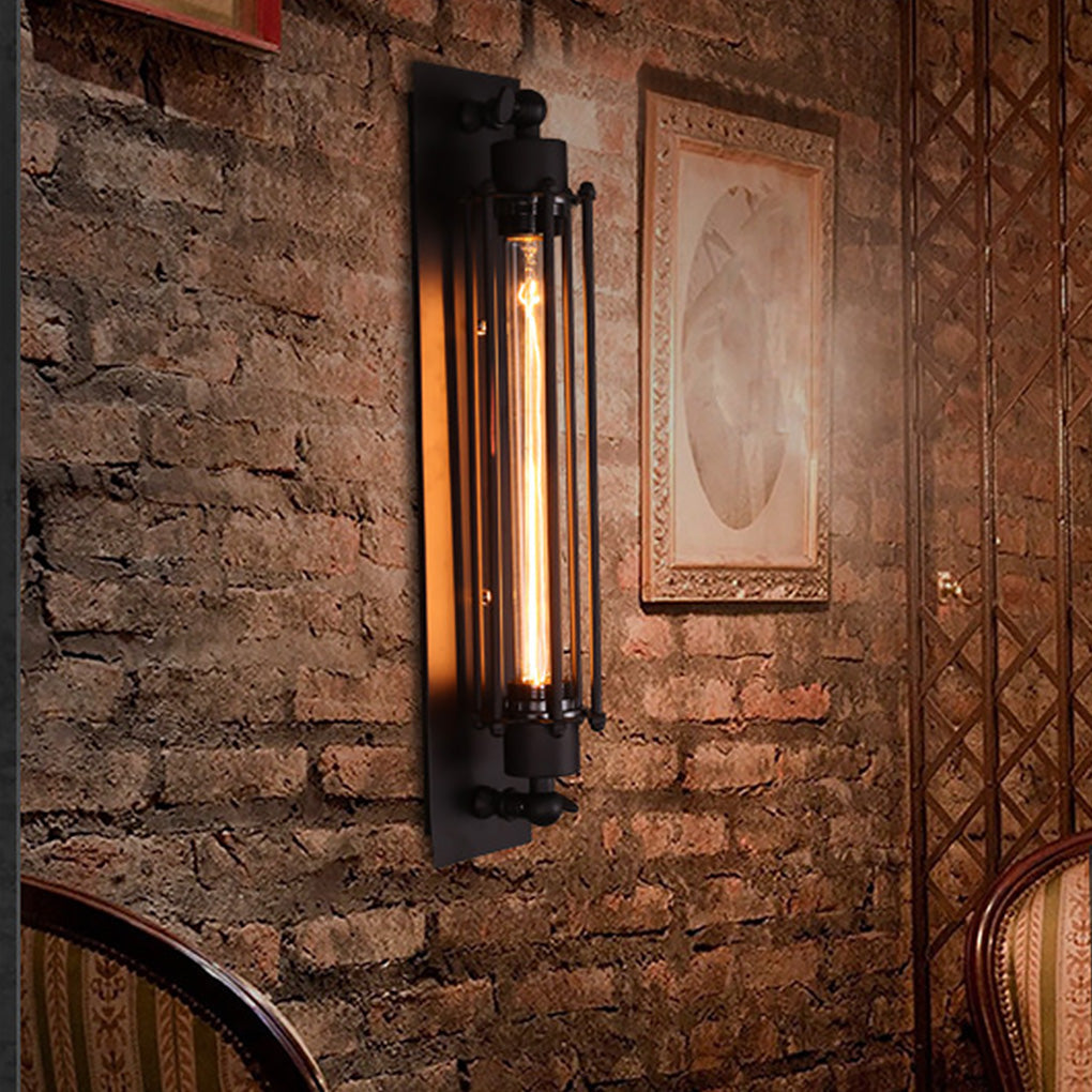 BRAMBLETON RUSTIC IRON WALL LANTERN