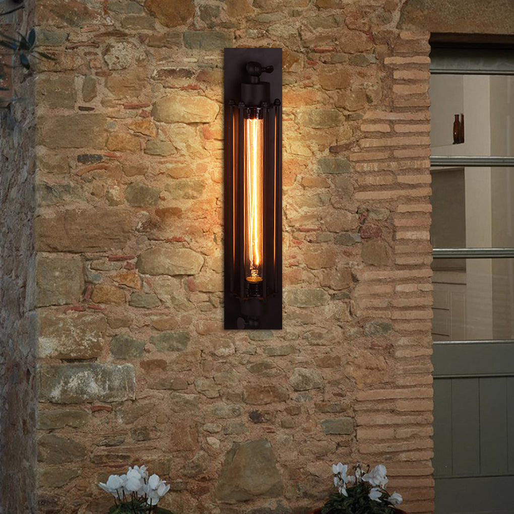 BRAMBLETON RUSTIC IRON WALL LANTERN