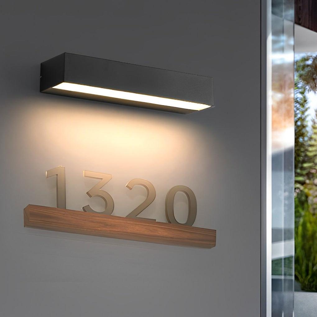 WINDSOR LED OUTDOOR NUMBERED LIGHTING - MODERN WATER-RESISTANT PORCH FIXTURE