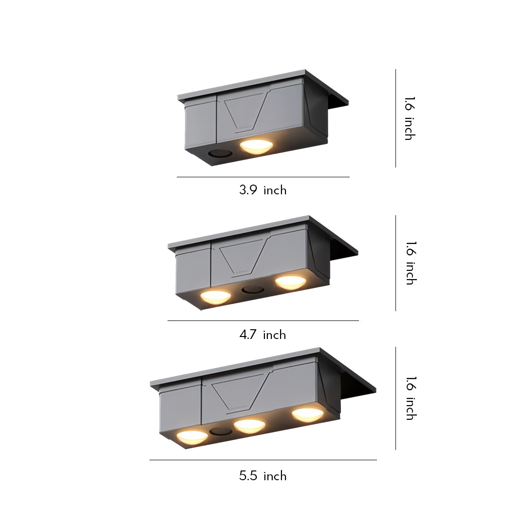 WINCHESTER SOLAR-POWERED OUTDOOR WALL GLOW LIGHTS, SET OF 2