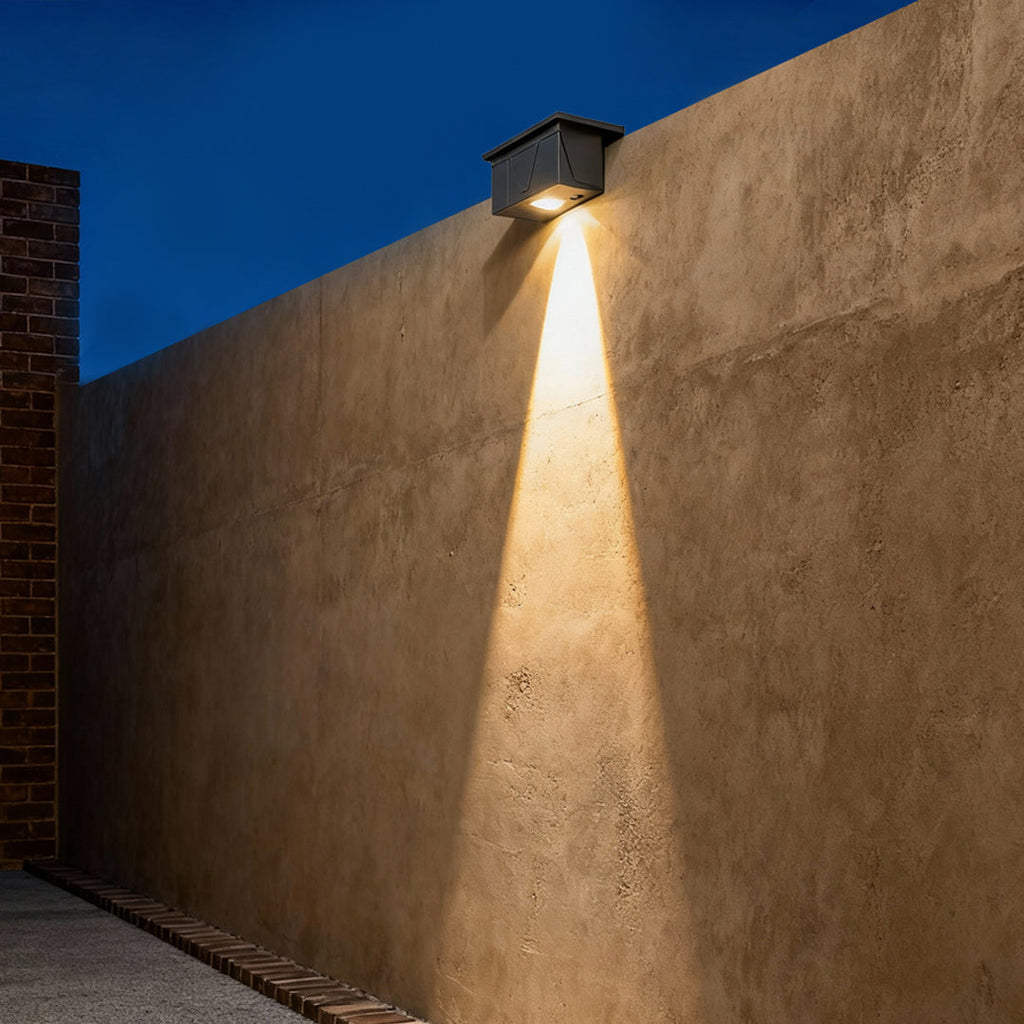WINCHESTER SOLAR-POWERED OUTDOOR WALL GLOW LIGHTS, SET OF 2