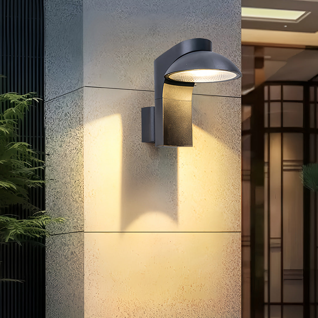 WINTERBOURNE MODERN LED OUTDOOR WALL LIGHTING SET OF TWO