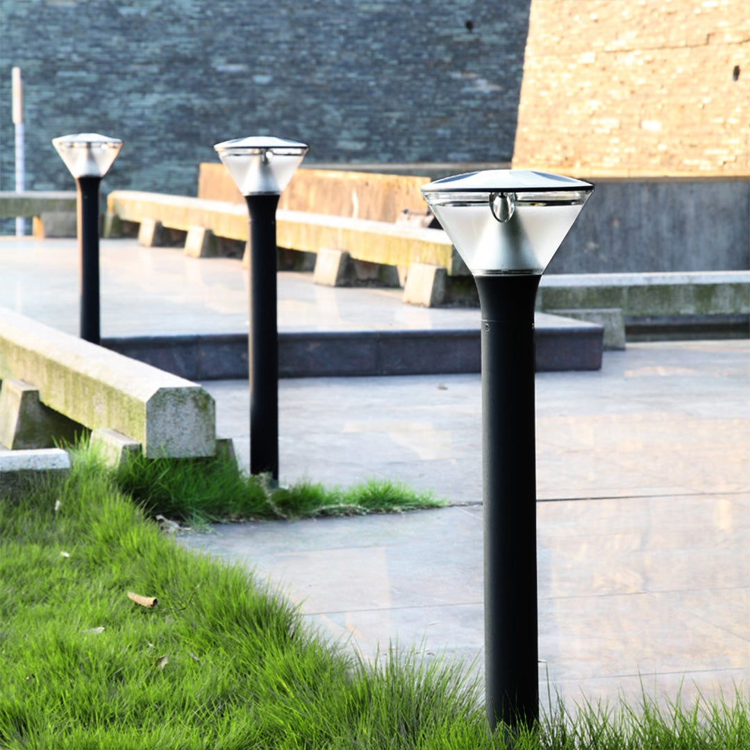 THORNBURY RUSTIC LED GARDEN PILLAR LANTERN