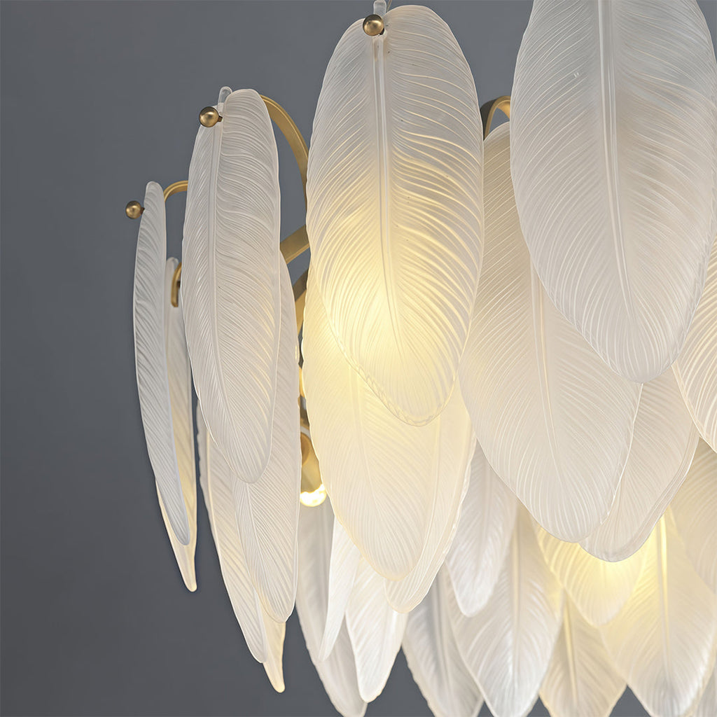 FELICITY FEATHERED GLASS CEILING LANTERN