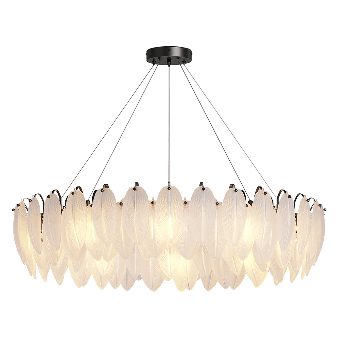 FELICITY FEATHERED GLASS CEILING LANTERN