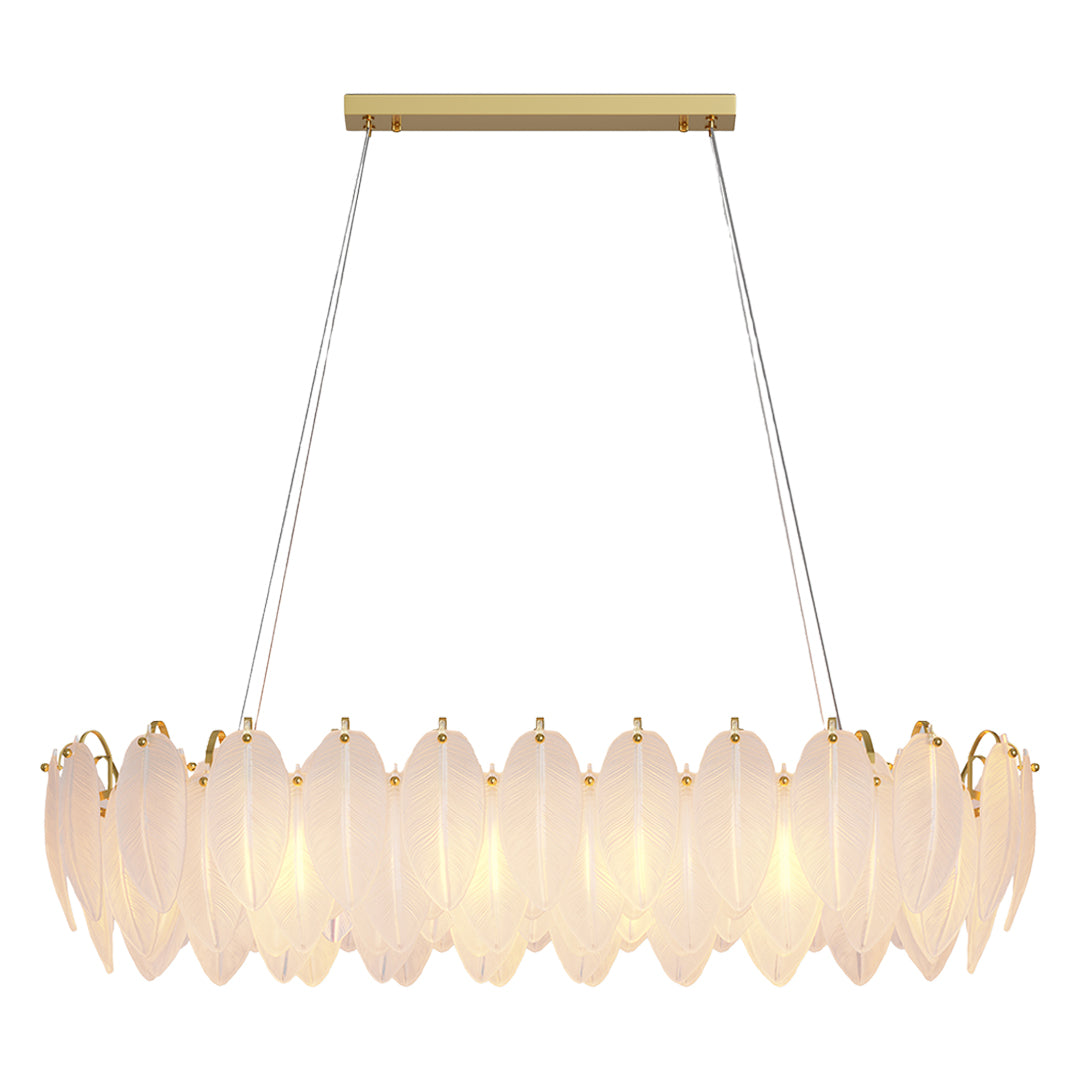 FELICITY FEATHERED GLASS CEILING LANTERN