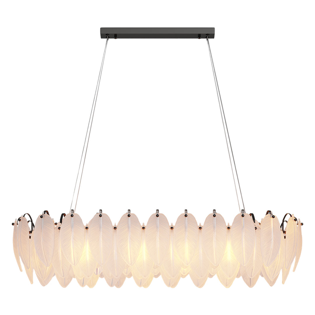 FELICITY FEATHERED GLASS CEILING LANTERN