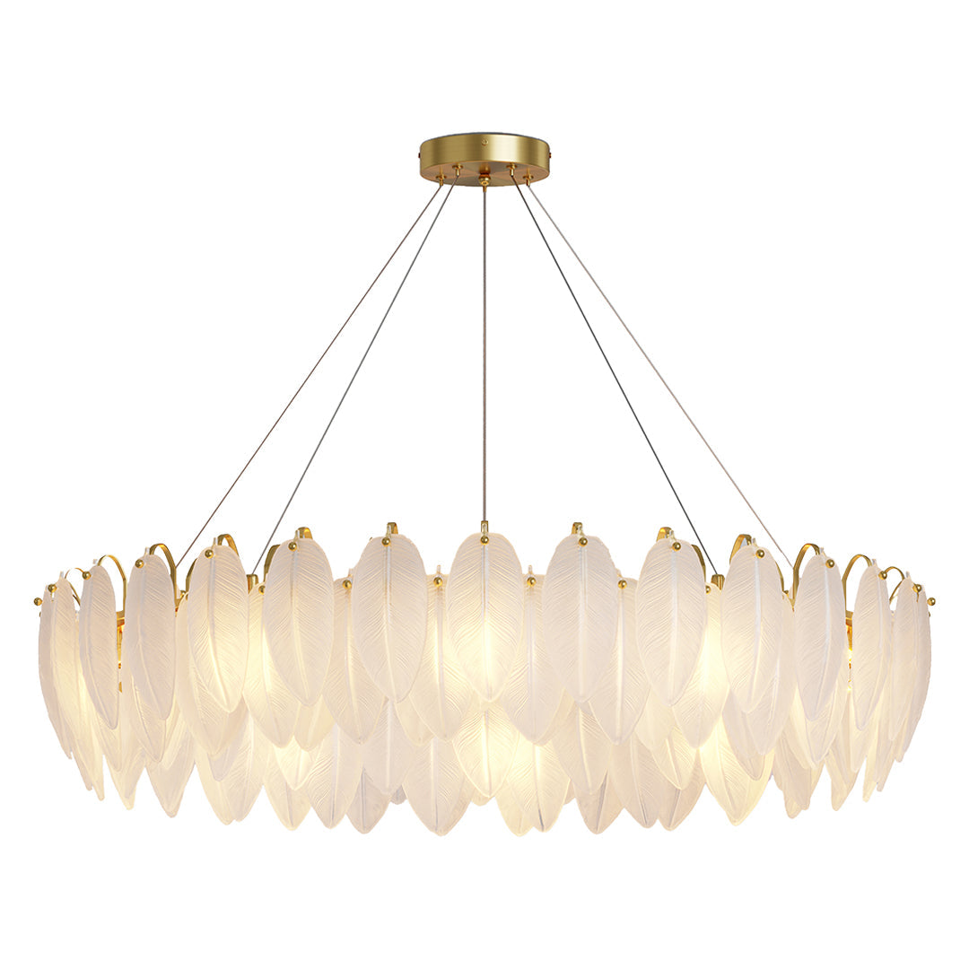FELICITY FEATHERED GLASS CEILING LANTERN