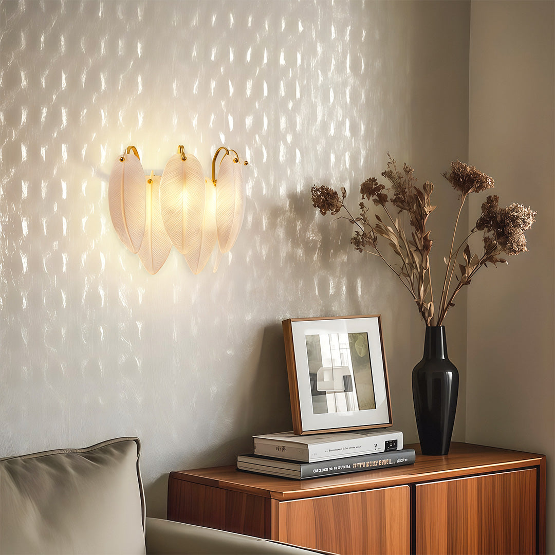 VIOLETTE COPPER FEATHERED ILLUMINATION LAMP