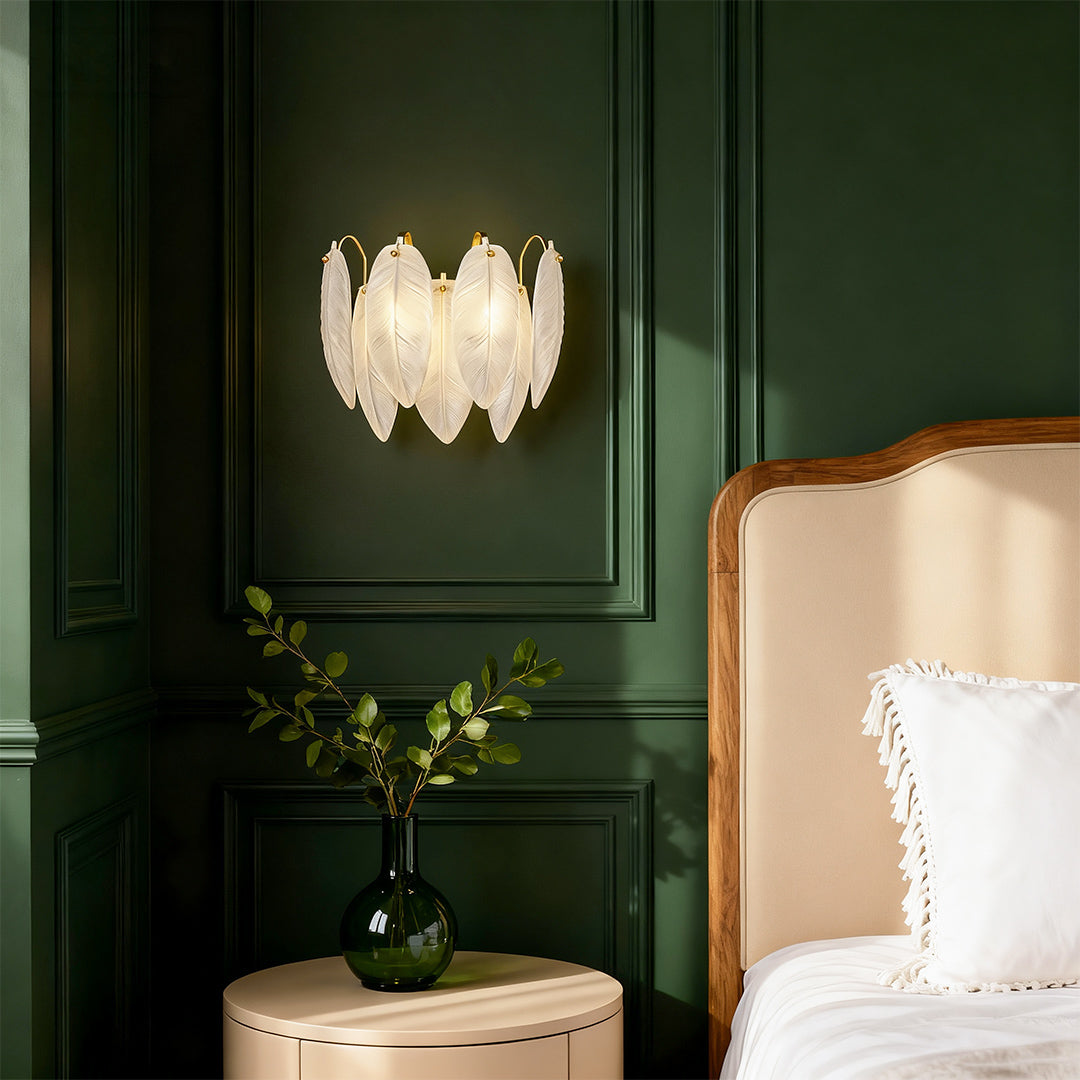 VIOLETTE COPPER FEATHERED ILLUMINATION LAMP