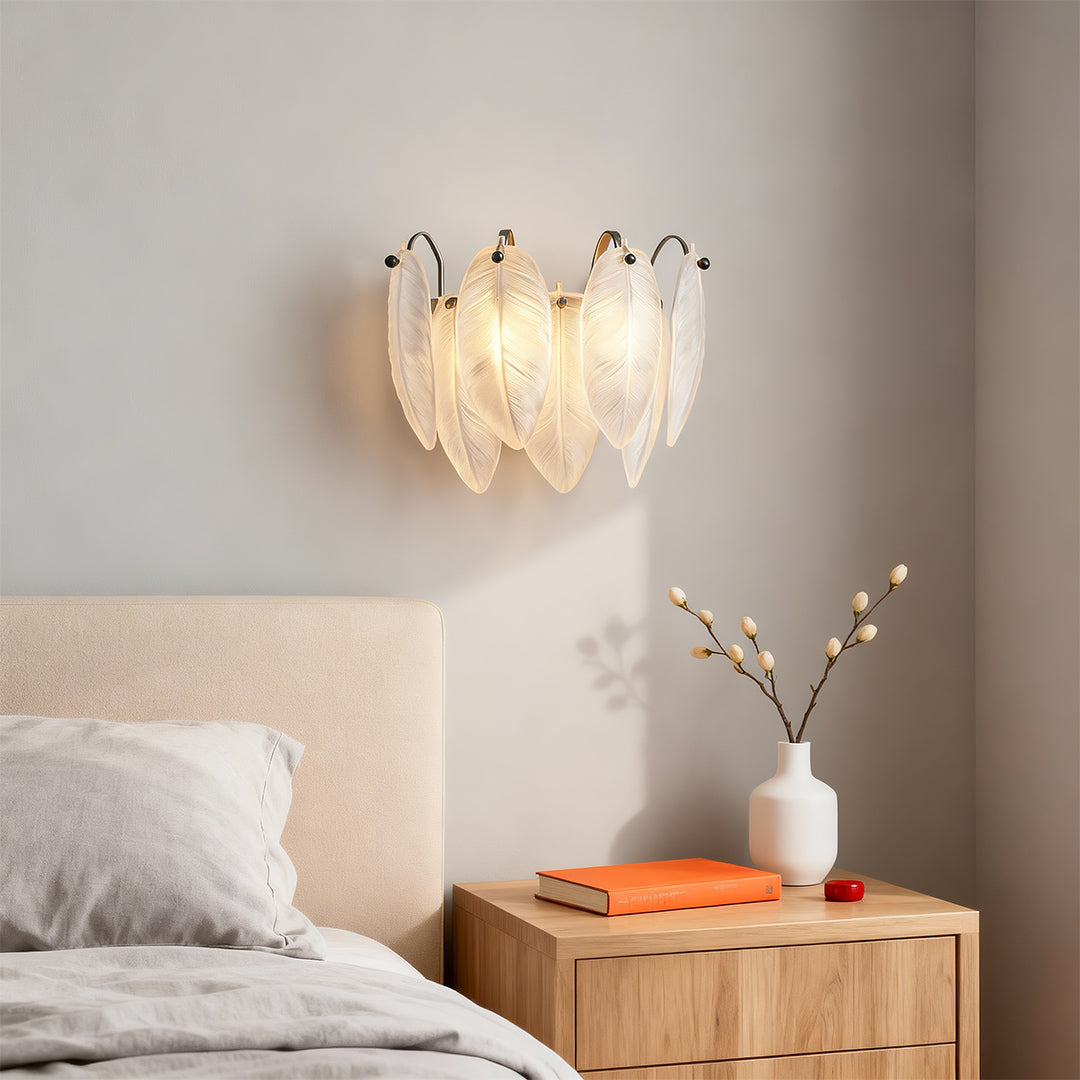 VIOLETTE COPPER FEATHERED ILLUMINATION LAMP