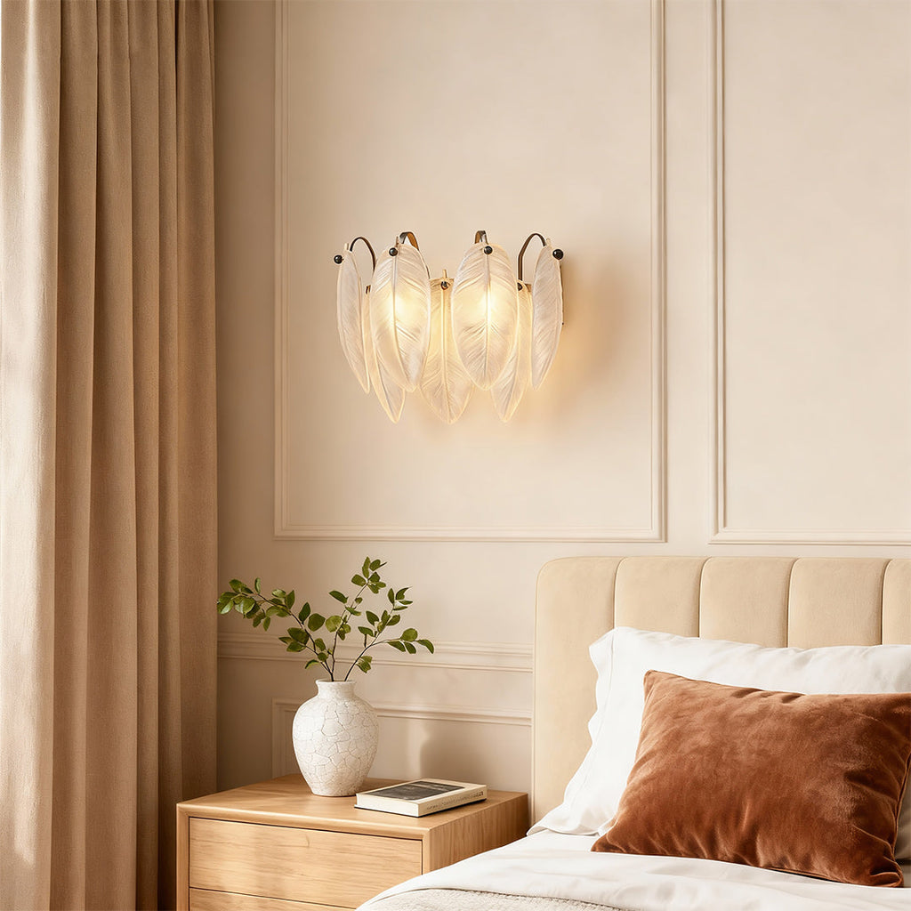 VIOLETTE COPPER FEATHERED ILLUMINATION LAMP