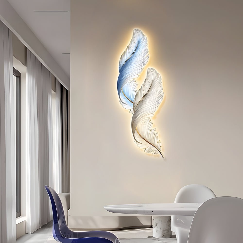 WINDSOR PLUME ARTISANAL LED WALL ILLUMINATOR WITH REMOTE CONTROL