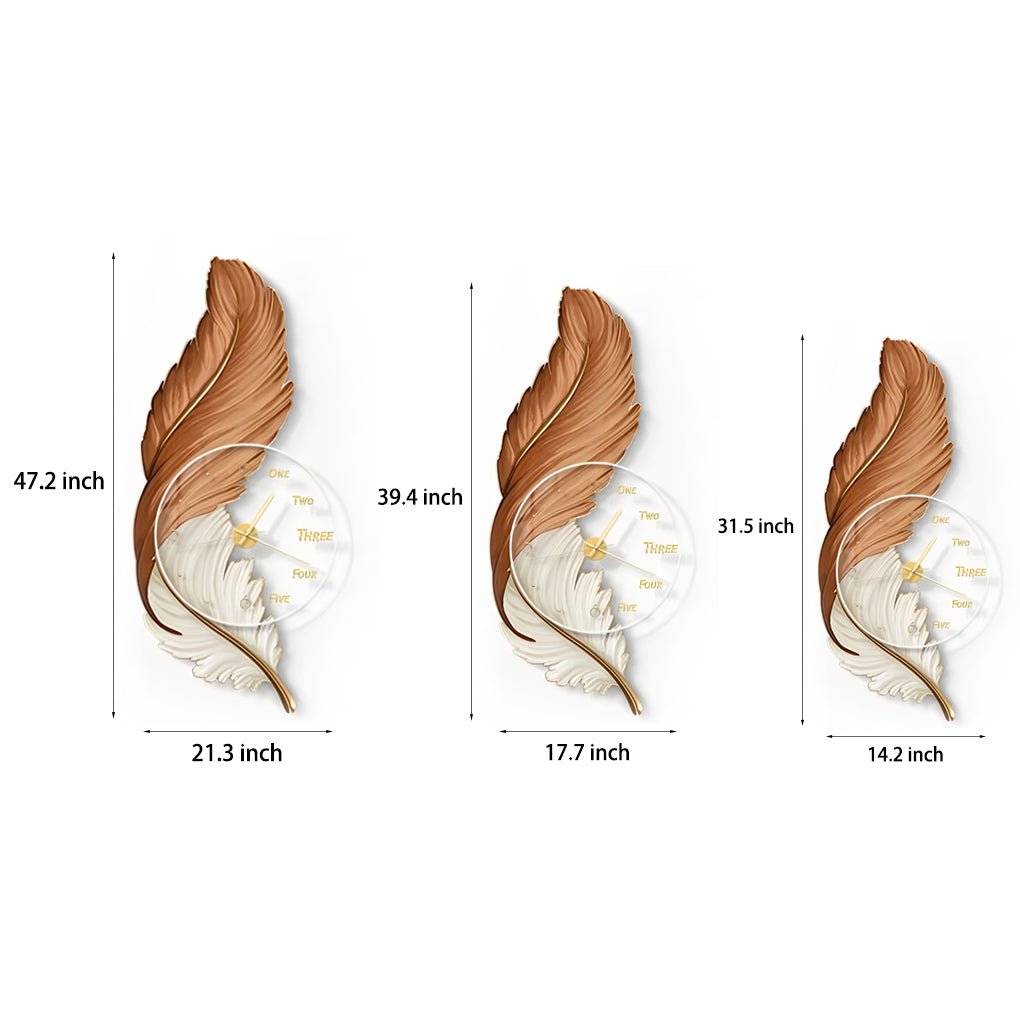 FALCONBRIDGE ACRYLIC FEATHER ARTISTIC TIMEPIECE WITH REMOTE CONTROLLED ILLUMINATION
