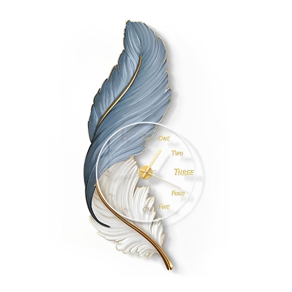FALCONBRIDGE ACRYLIC FEATHER ARTISTIC TIMEPIECE WITH REMOTE CONTROLLED ILLUMINATION