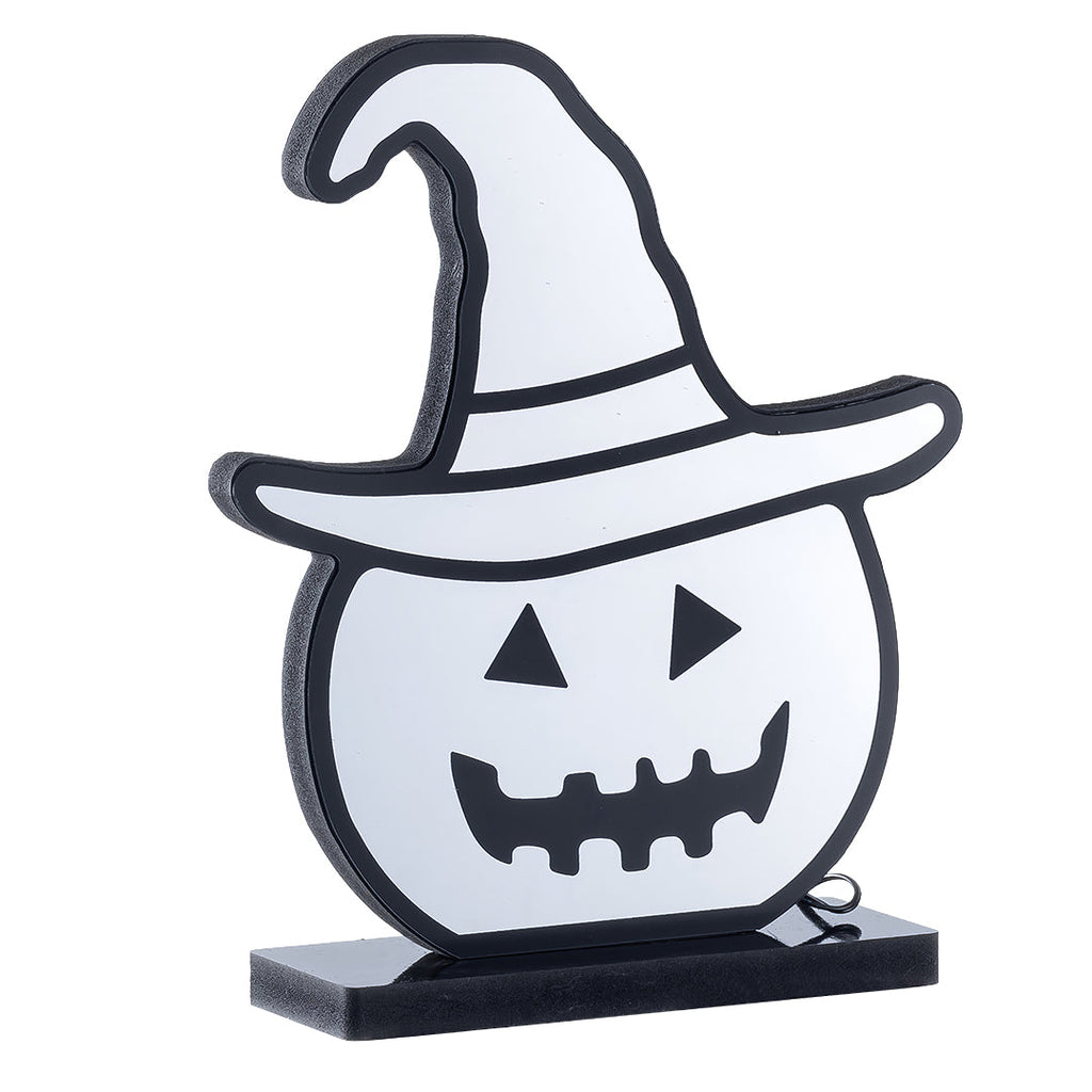 WHITBY GLOWING PUMPKIN WITCH HAT LANTERN