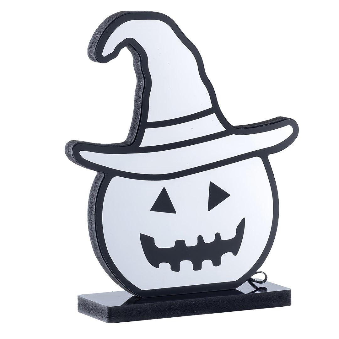 WHITBY GLOWING PUMPKIN WITCH HAT LANTERN
