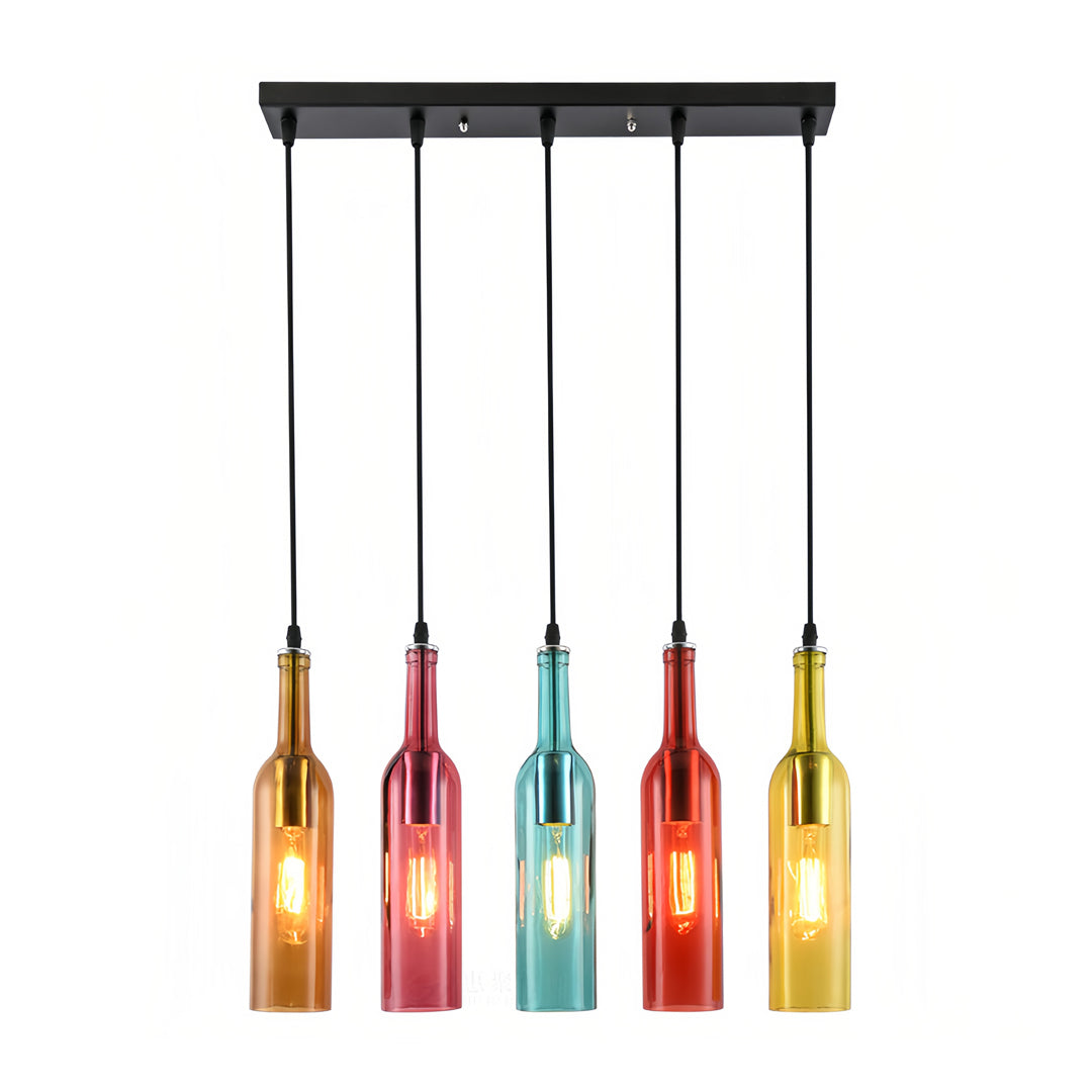 WINDSOR HUE VINTAGE GLASS WINE BOTTLE CEILING LANTERN