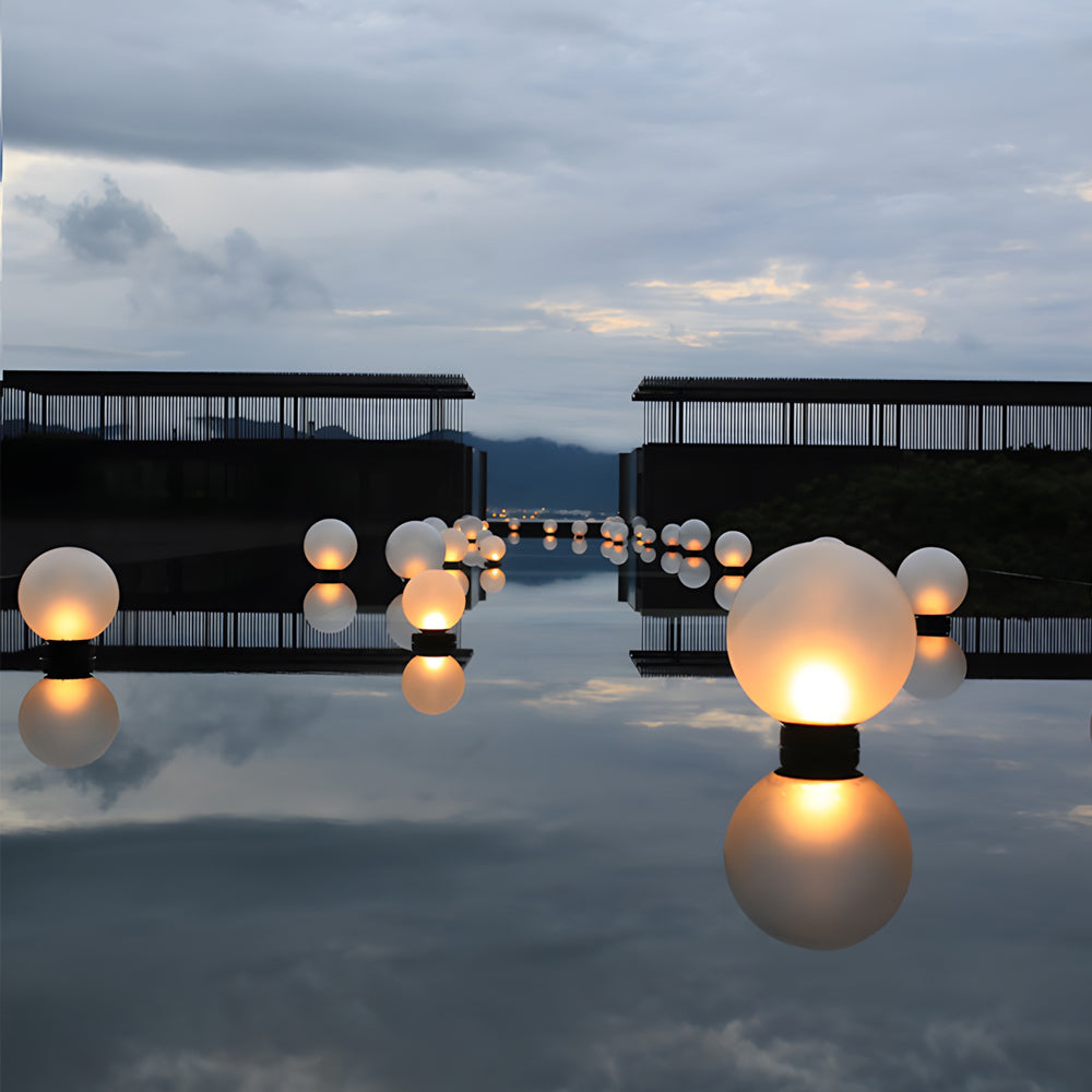WINDSOR MOONLIT CIRCLE OUTDOOR LANTERN, WATER-RESISTANT MODERN DESIGN