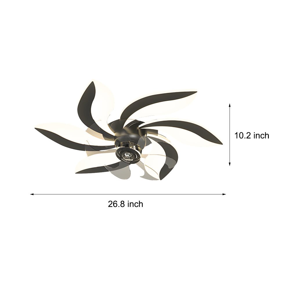 FLEUR DE LUMIÈRE MODERN CEILING FAN WITH INTEGRATED LIGHTING AND TRIPLE DIMMING