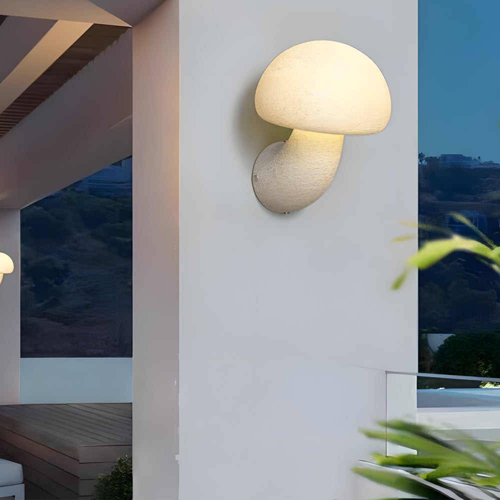 FENWICK MUSHROOM RESIN WALL SCONCE WITH WARM GLOW