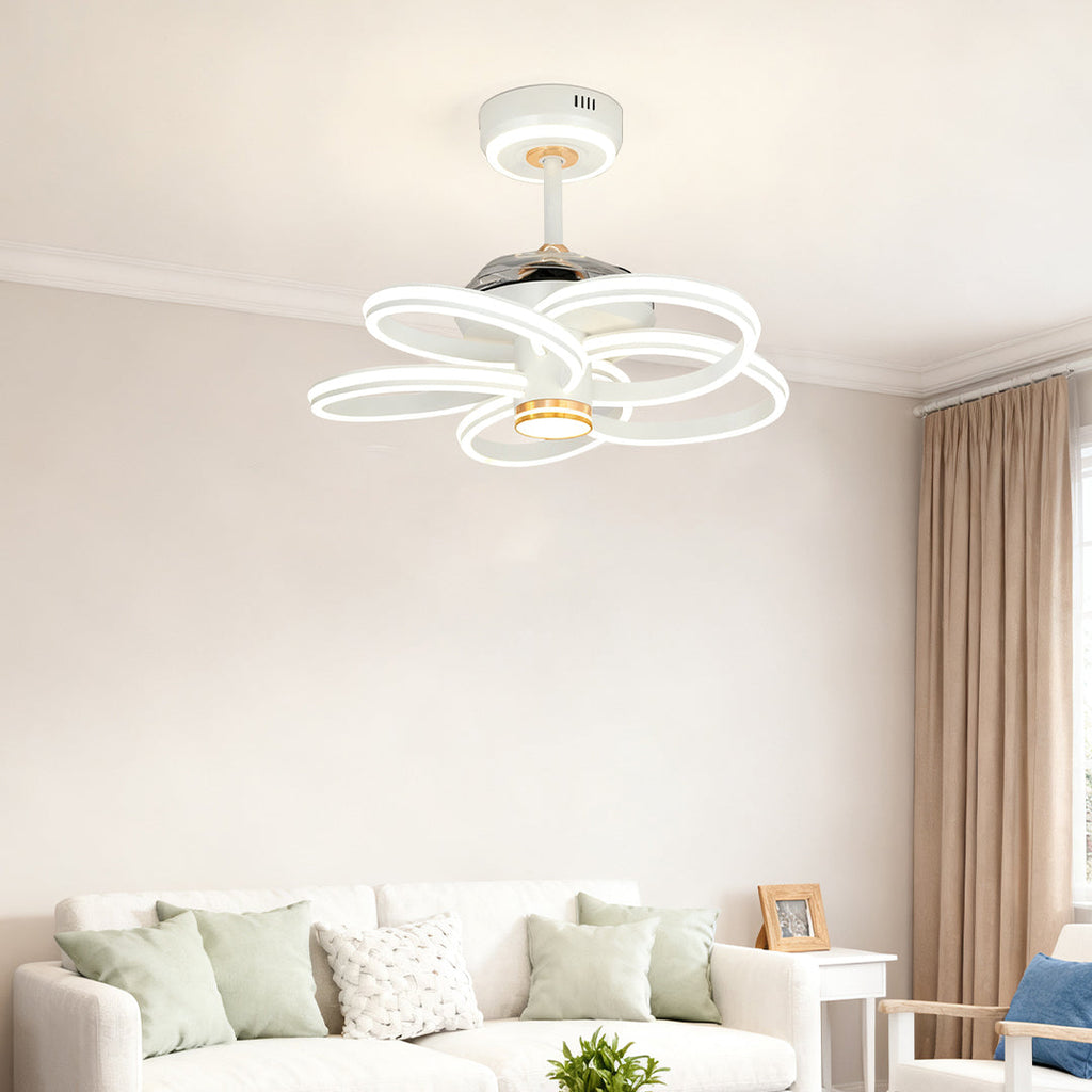 WINDSOR BLOOM IRON CEILING FAN WITH INTEGRATED LIGHTING