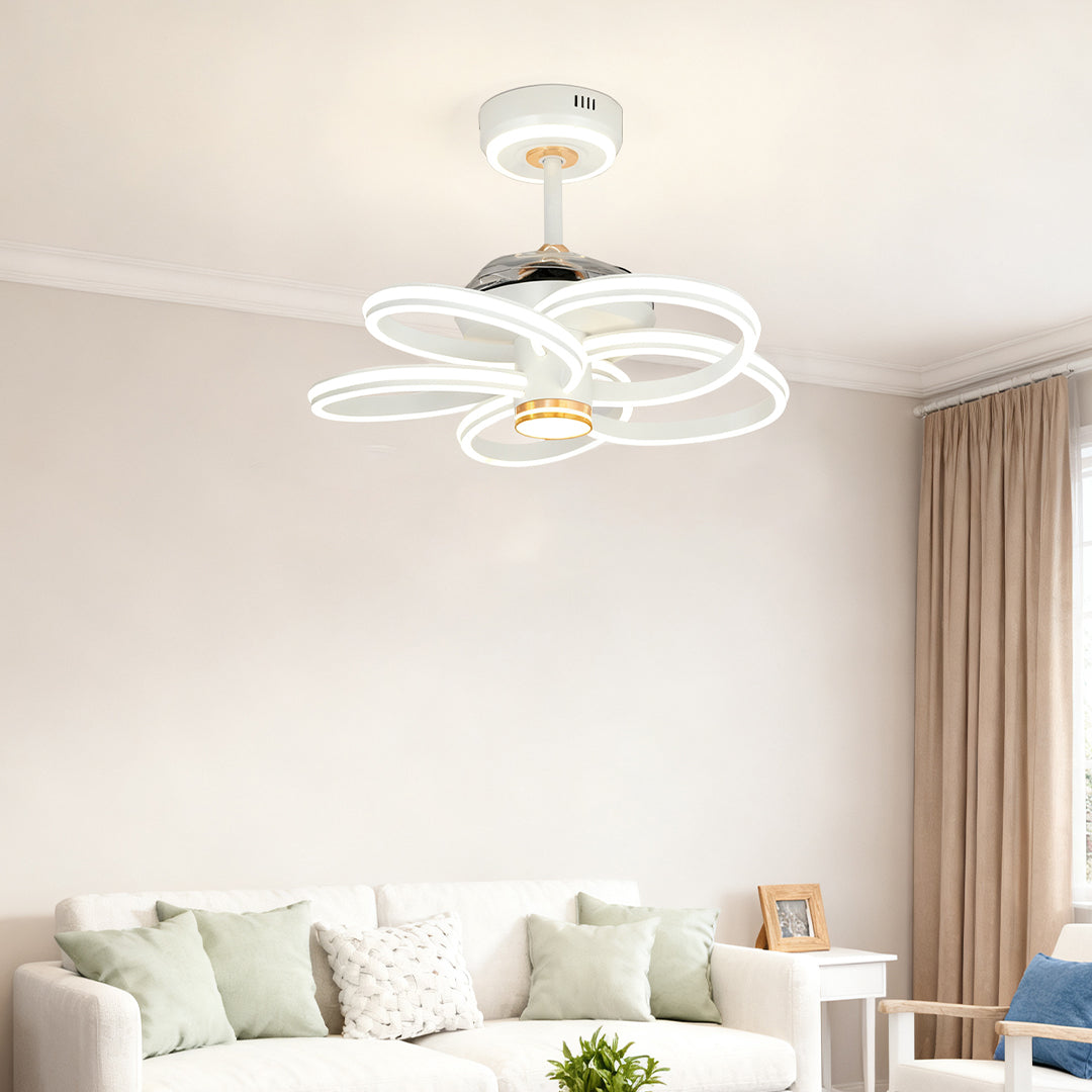 WINDSOR BLOOM IRON CEILING FAN WITH INTEGRATED LIGHTING