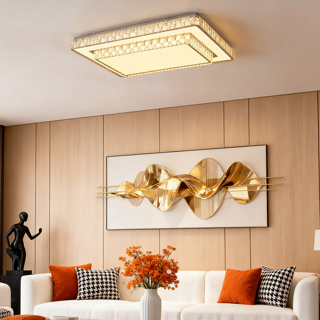 WHITBY CRYSTAL FLUSH MOUNT CEILING LANTERN