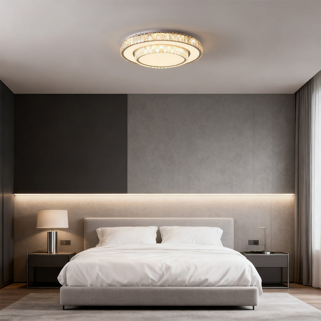 WHITBY CRYSTAL FLUSH MOUNT CEILING LANTERN