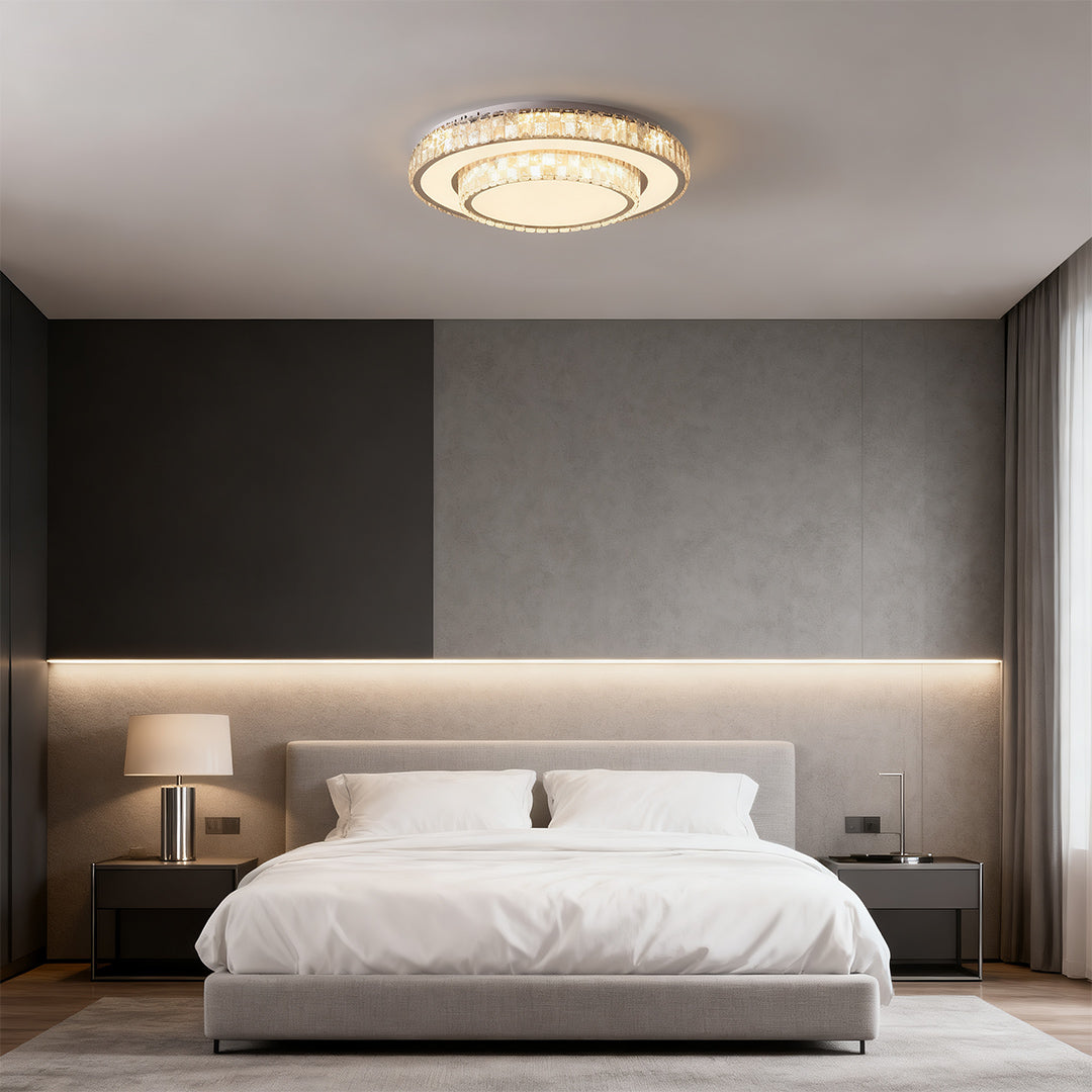 WHITBY CRYSTAL FLUSH MOUNT CEILING LANTERN
