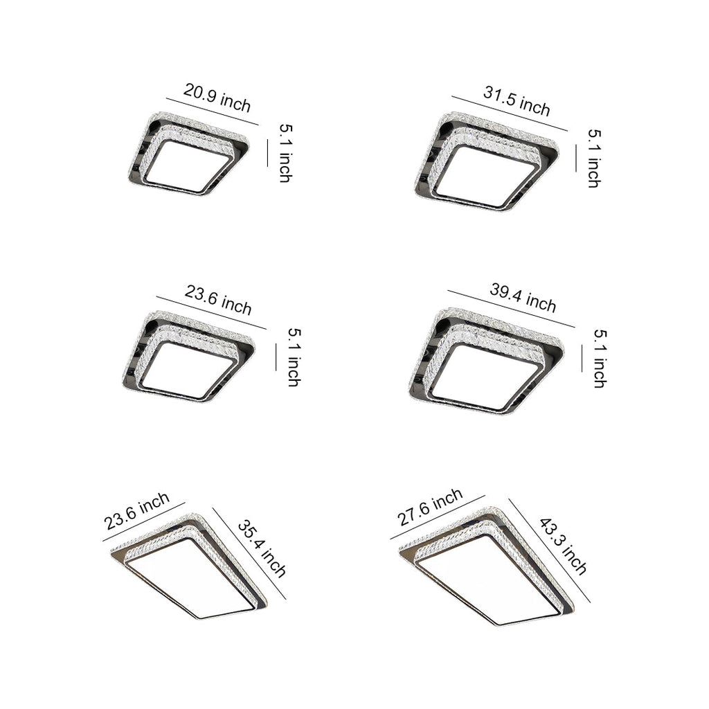 WINDSOR CRYSTAL EMBELLISHED FLUSH CEILING LAMP