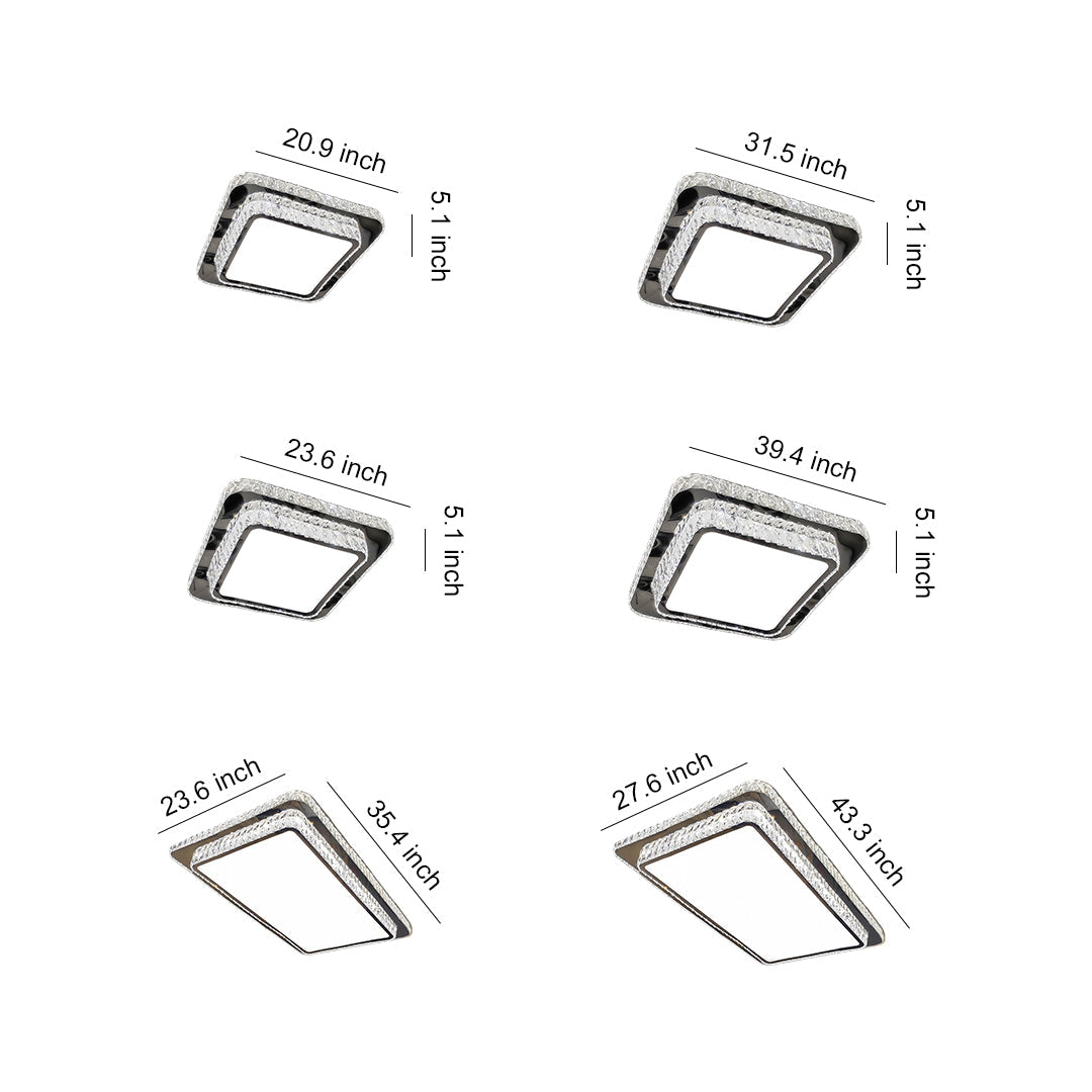 WINDSOR CRYSTAL EMBELLISHED FLUSH CEILING LAMP