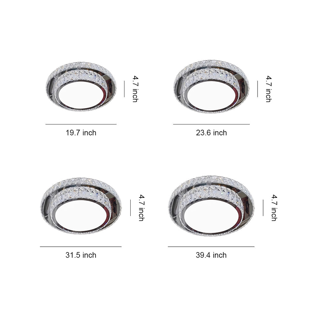 WINDSOR CRYSTAL EMBELLISHED FLUSH CEILING LAMP