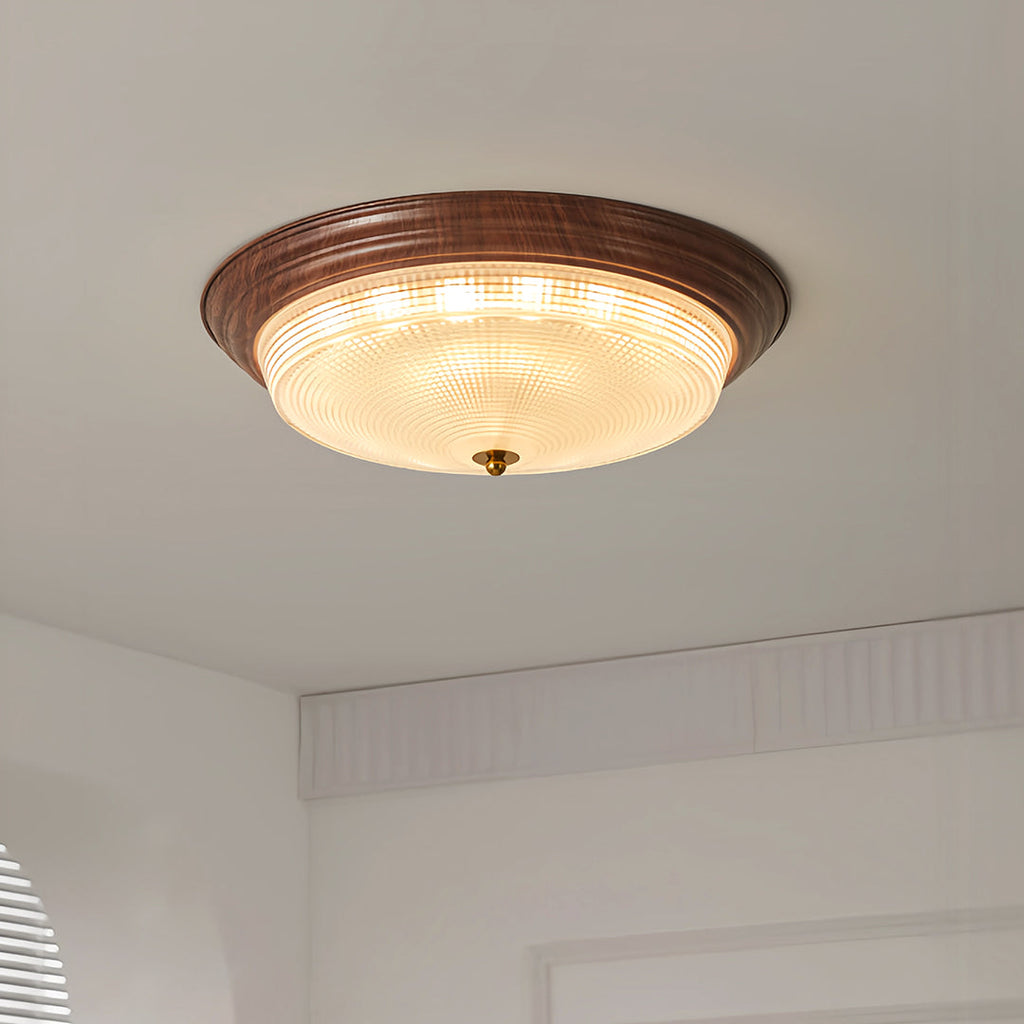 WINTHROP RIBBED GLASS FLUSH CEILING LANTERN