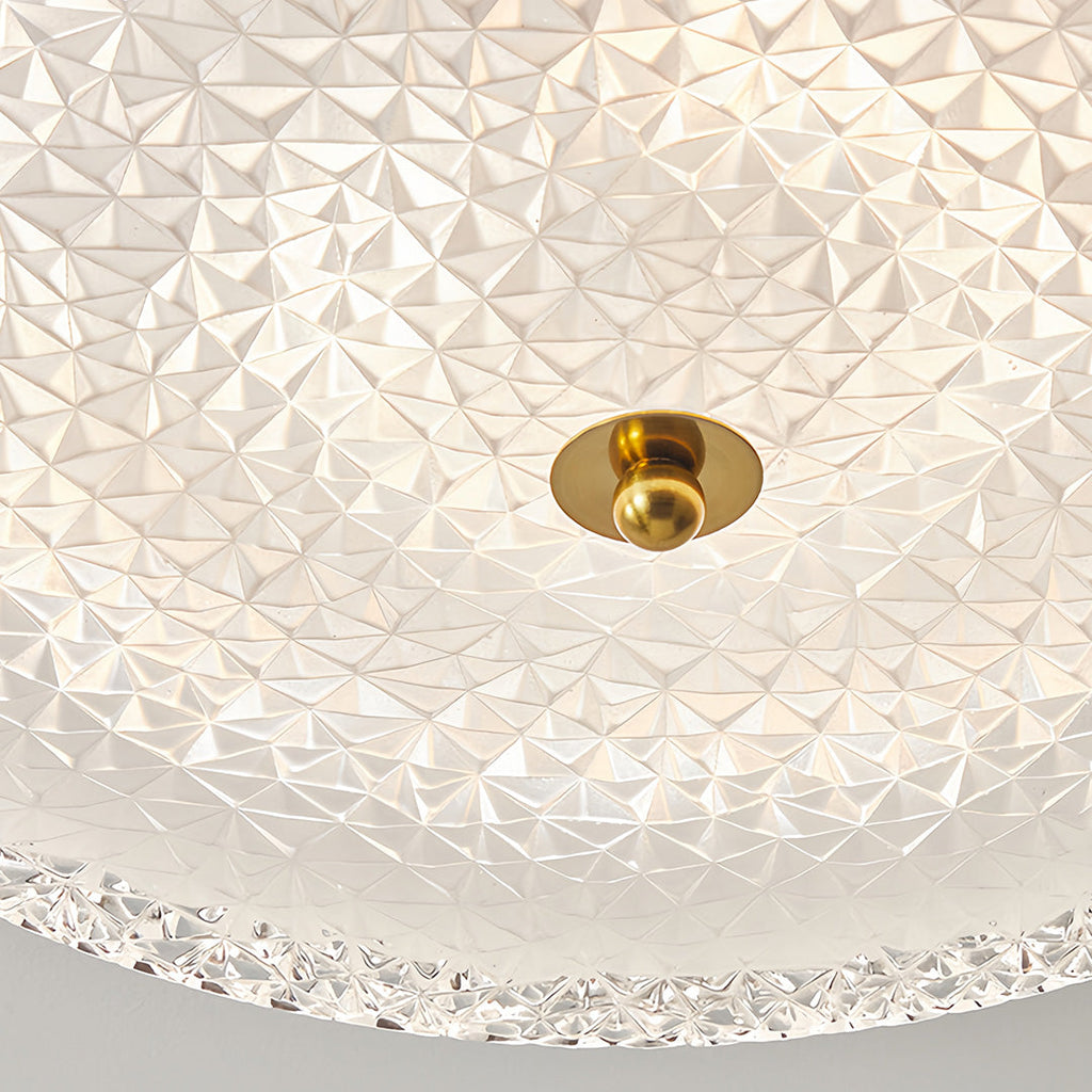 WINTHROP RIBBED GLASS FLUSH CEILING LANTERN