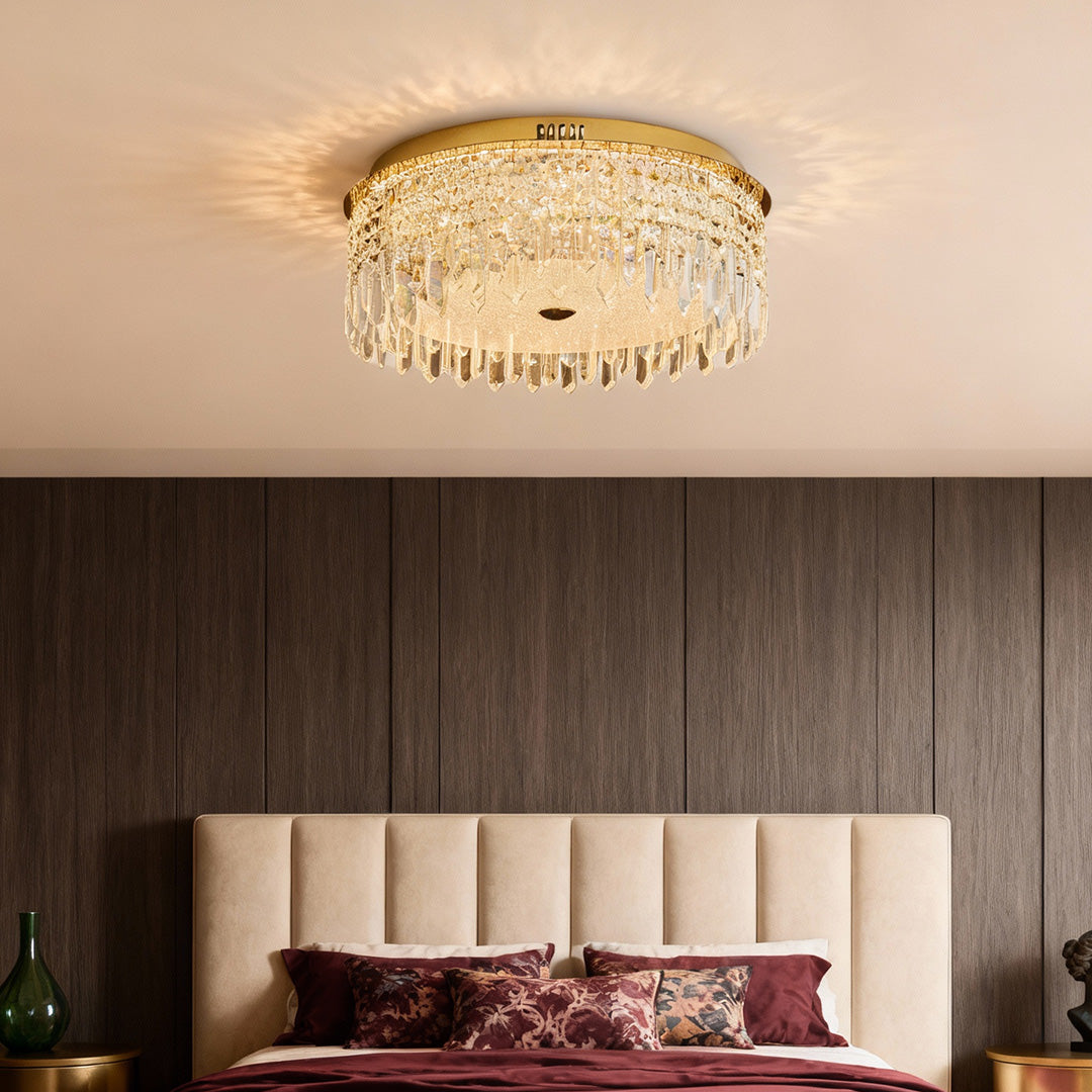 WINTHROP CRYSTAL FLUSH-MOUNTED LIGHT FIXTURE