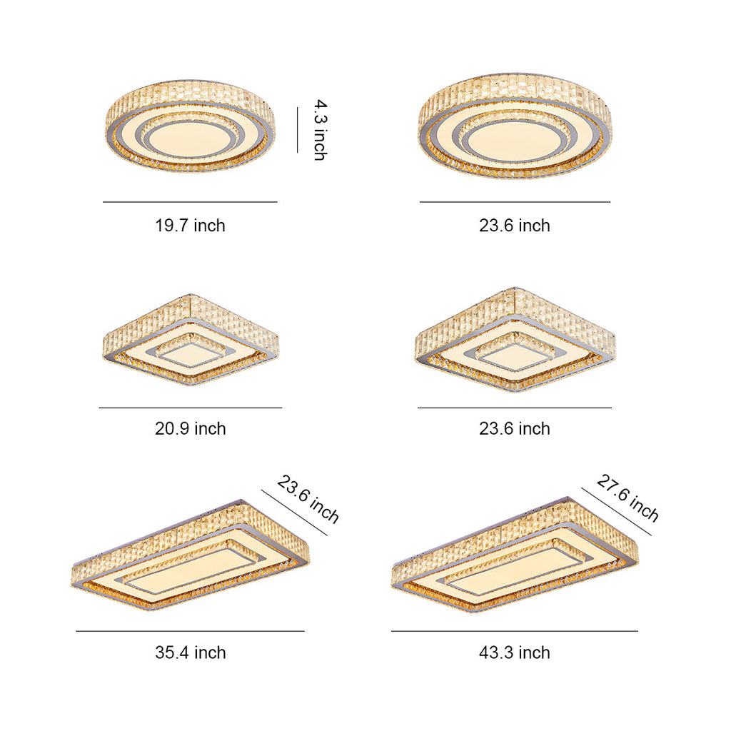 RAVENHURST CRYSTAL EMBRACE FLUSH LIGHT