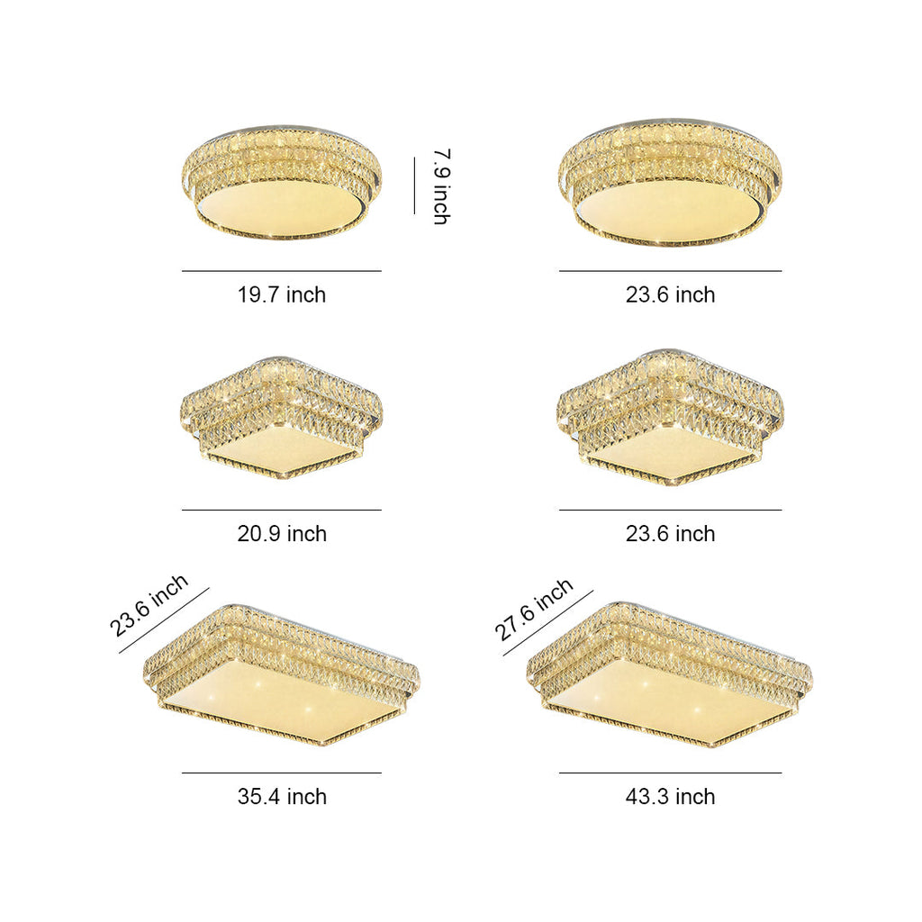 WINTHROP CRYSTAL EMBEDDED LED CEILING LANTERN