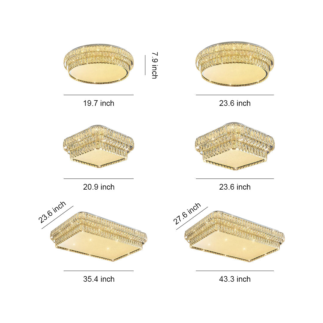 WINTHROP CRYSTAL EMBEDDED LED CEILING LANTERN