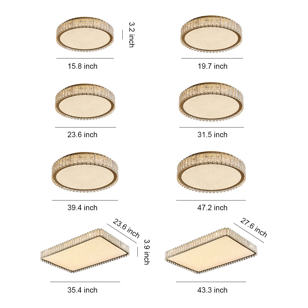 WINDSOR CRYSTAL FLUSH CEILING LIGHT