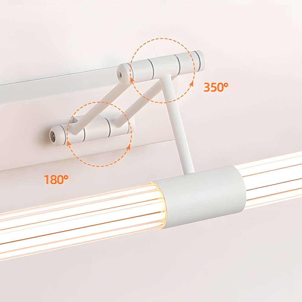 WINTERBOURNE FOLDING LED MIRROR LAMP WITH DUAL SWIVEL ARMS AND 360-DEGREE ILLUMINATION