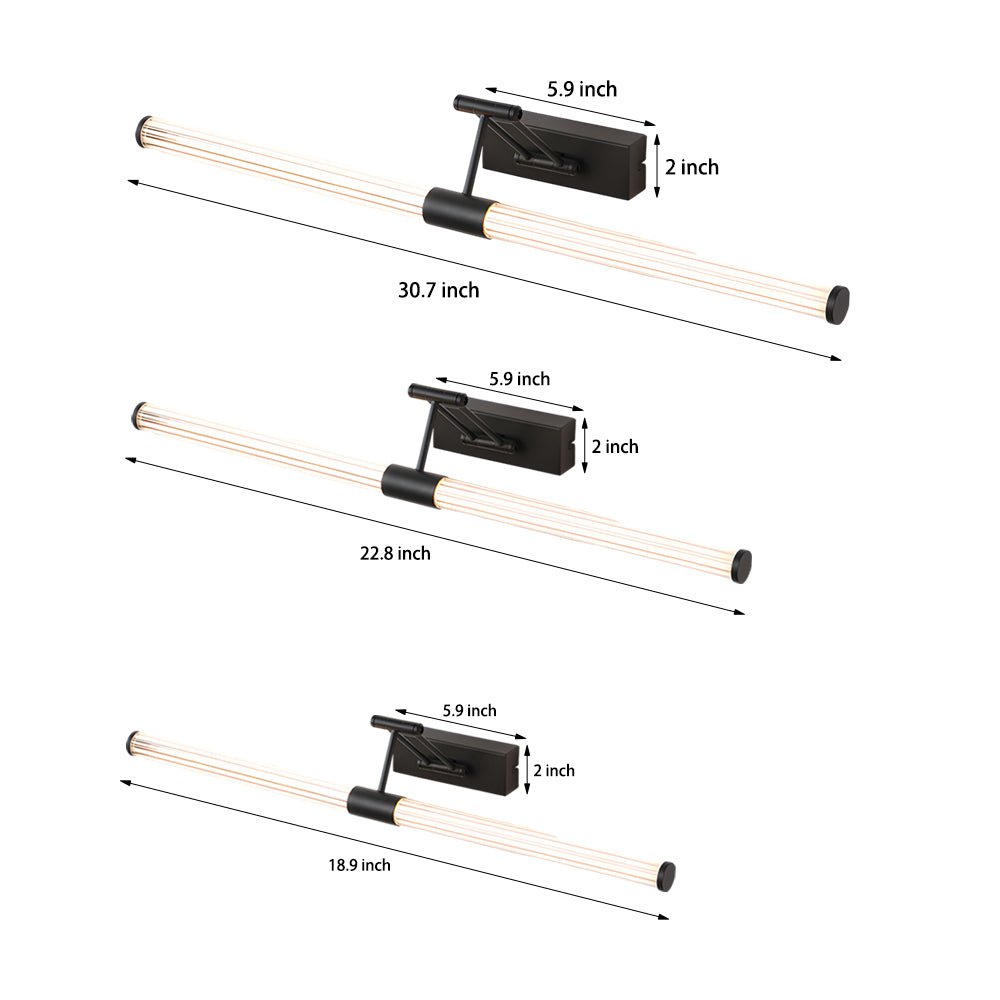WINTERBOURNE FOLDING LED MIRROR LAMP WITH DUAL SWIVEL ARMS AND 360-DEGREE ILLUMINATION