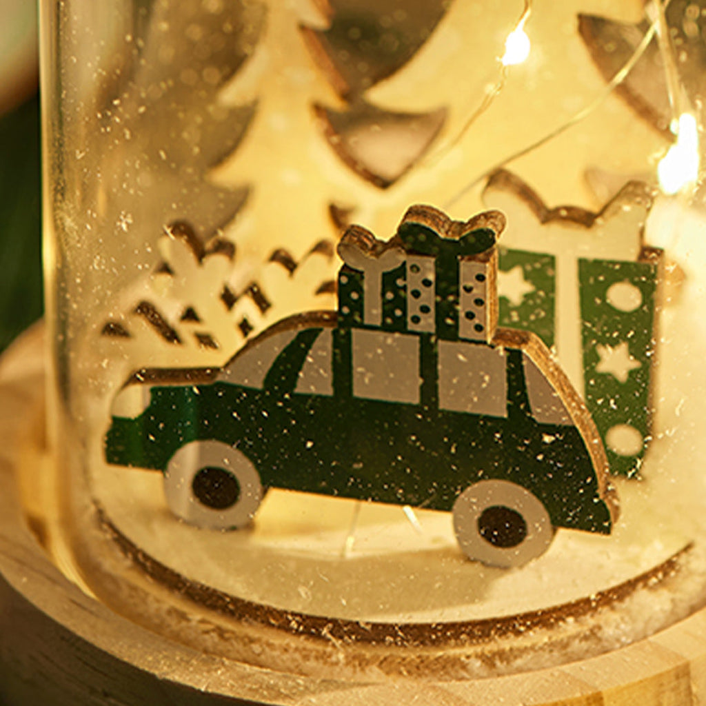 WINTERDALE WOODEN SNOWSCAPE LANTERN ORNAMENT