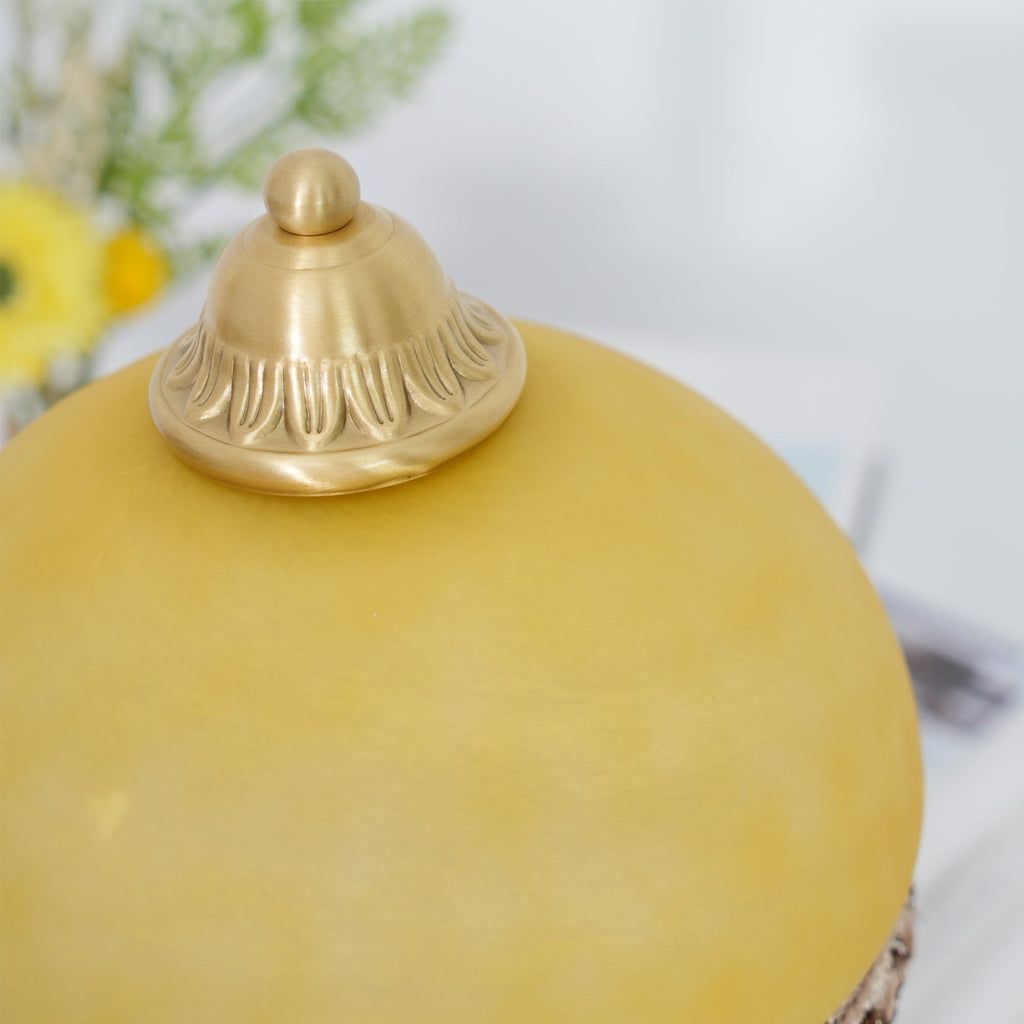 CHATEAU DORÉ BRASS TASSELED LAMP